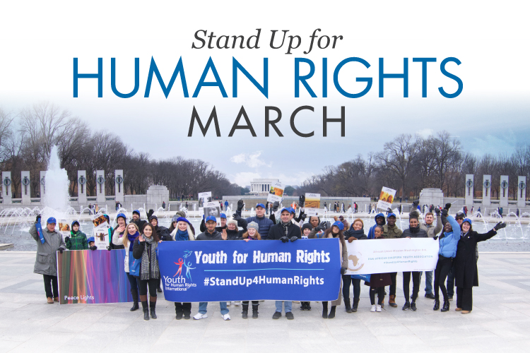 This upcoming Sunday, December 8th, 2019, at 1 pm Youth for Human Rights DC Chapter will lead a march in honor of the 71st Anniversary of the United Nations Universal Declaration of Human Rights