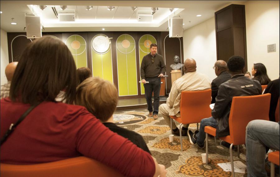 A drug prevention open house and seminar last week featured a firefighter and former police officer