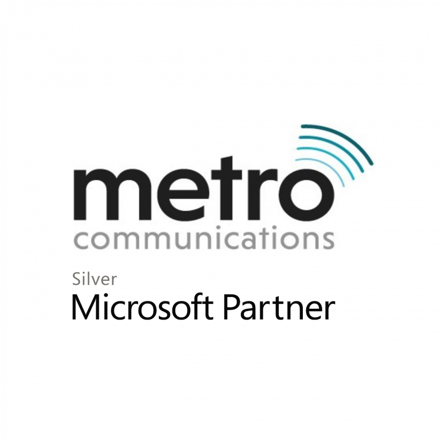 This is the logo of Metro Communications, a Microsoft Silver Partner