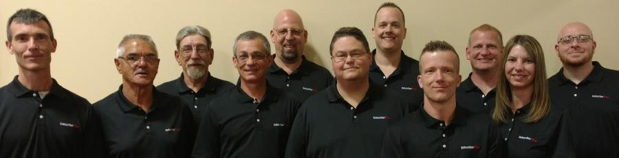Left to right: David Howe, Ralph Douglas, Fred Bowen, Tony Varn, Jim Bowen, Joseph Paul, Dustin Dingler, Carl Lunsford, Mark Suchan, Jennifer Suchan, Alex Wagner