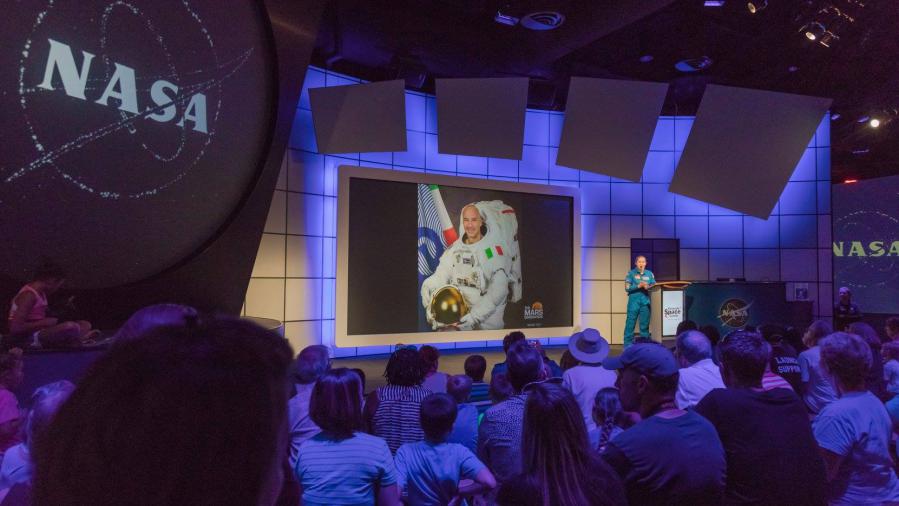 Astronaut Abby Speaking at Kennedy Space Center - August 2017