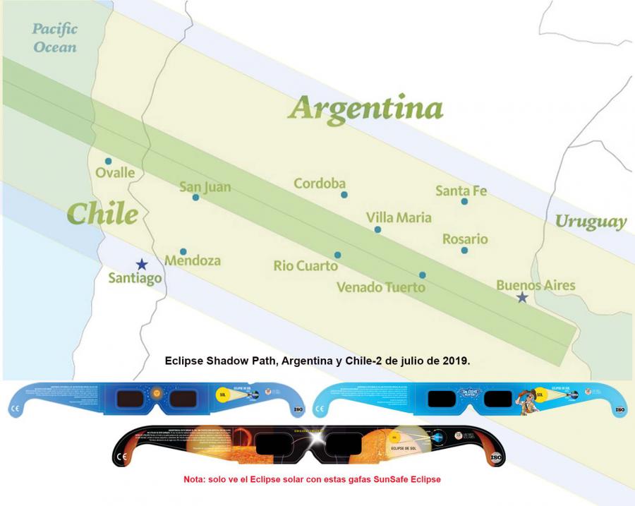 Camino del Eclipse solar total en Chile y Argentina