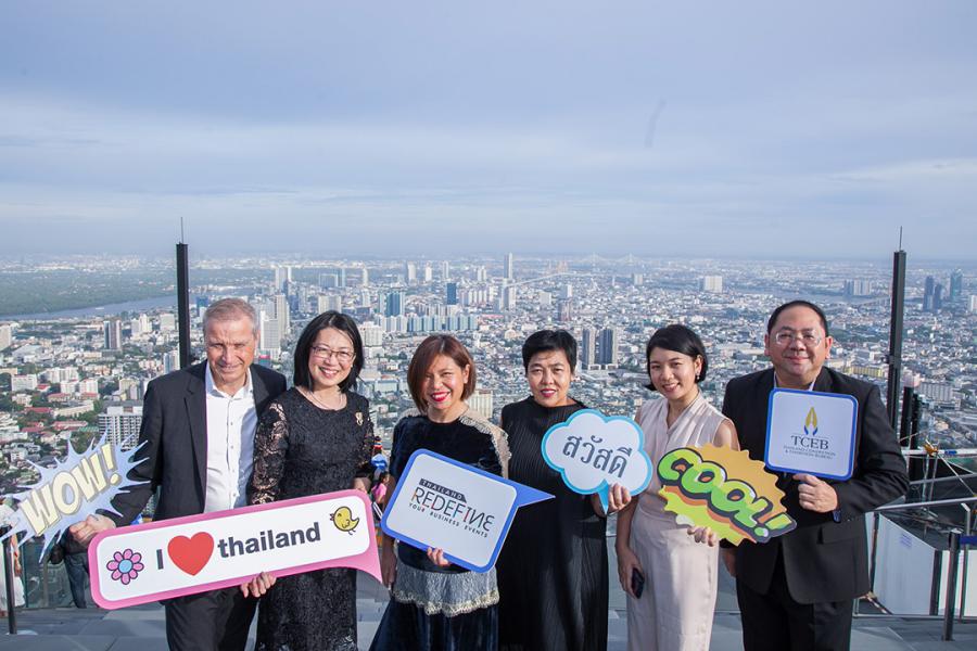 TCEB – Business executives and private sector partners visited Mahanakhon SkyWalk, as part of "MICE Thailand Signature" press launch on 30 May 2019.
