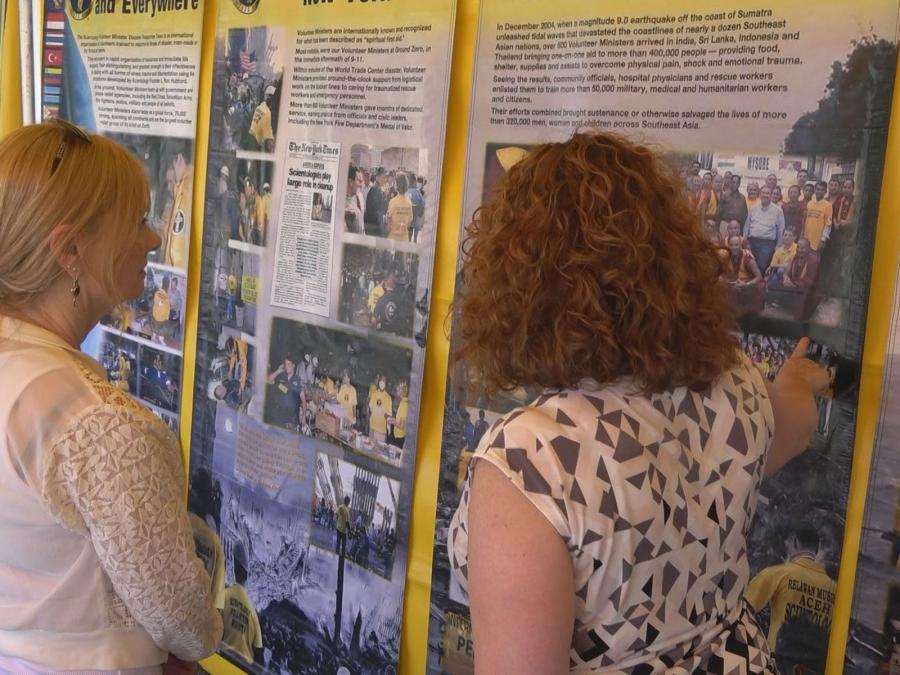 Volunteer Ministers welcomed visitors to their tent at the State Capitol.