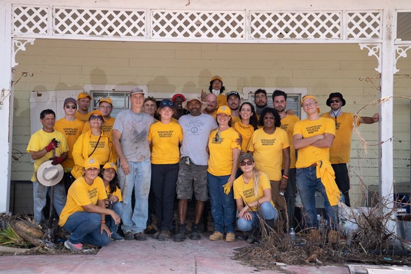 The Volunteer Ministers with Mr. Johnson, after a day’s hard work.