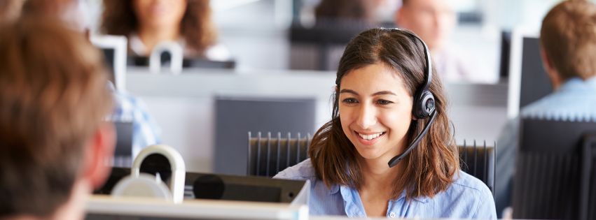 Call Center Agent Talking On Phone