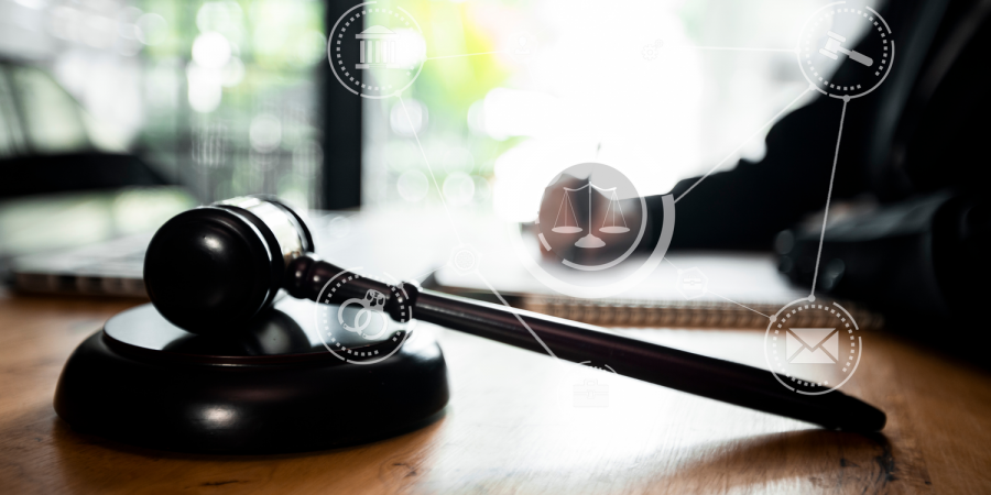 Gavel in Front of Judge