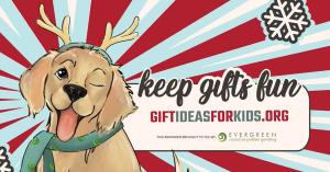 Casey, campaign spokes-animal, reminds Washingtonians that gambling related gifts are for adults and not for kids. GiftIdeasForKids.org