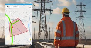 Worker observing a plant area to identify underground utility hazards before excavation begins.