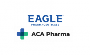 Logos of ACA Pharma and Eagle Pharmaceuticals
