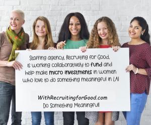 Recruiting for Good will work collaboratively to reward referrals with funding for micro investments in fifty women 50+ who love to hire life coaches, do the work required and discover their purpose www.Loveto HireaLifeCoach.com To Discover Your Purpose!