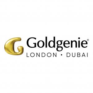 Goldgenie London–Dubai logo of the global leader in 24K gold iPhones and luxury customised smartphones.