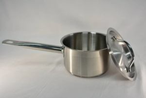 China Premium Single-Handle Stainless Steel Sauce Pot With Lid