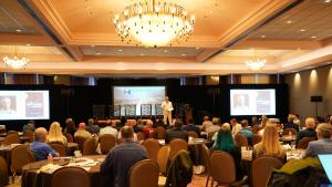 George Sandmann, keynote speaker, addressses audience at Annual Conference 2025