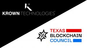 Krown Technologies x Texas Blockchain Council Partnership Graphic