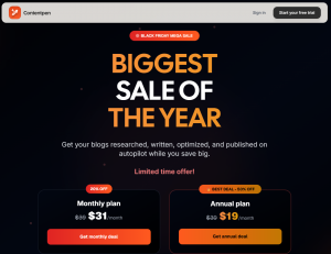 Contentpen Black friday deal