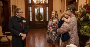 Ward Hall volunteers & guides dress in period clothing during the experience.