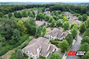 Aerial  shot of Four Seasons community at Chester, NJ