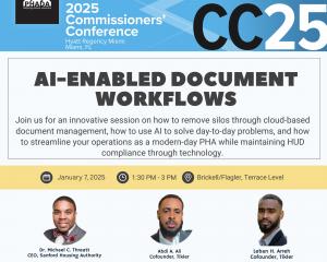 PHADA 2025 Commissioner Conference Discussion on PHAs using AI with SHA CEO Dr. Michael C. Threatt and Tikler Team