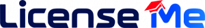 License Me logo featuring bold typography and a red graduation cap symbol.