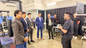 Presentation to group of international healthcare professionals during comprehensive showroom walkthrough at Robotimize Malaysia showroom