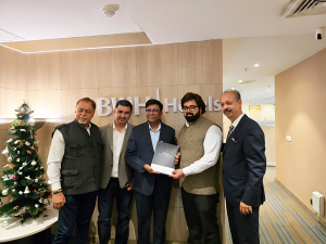 (L to R) Mr. Kishore Jhambani and Mr. Akash Talreja, (Owners, Seasons Park Resort & Spa) Mr. Atul Jain (COO – India, Bangaldesh & Sri Lanka – Best Western Hotels), and Mr. Zubin Jhambani (Owner, Seasons Park Resort & Spa) and Mr. Sandeep Roy
