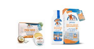 Petsus Dead Sea Minerals Shampoo and Paw Wax product lineup on a clean background.