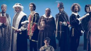 Gruppo di attori che partecipano alle ricostruzioni storiche del documentario We Were Here sulla presenza africana nel Rinascimento europeo.