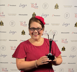 Katie Hornor with Stevie Silver Trophy 2025