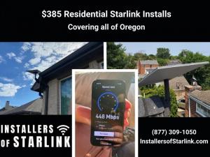 $385 Residential Starlink Installation Services in Oregon, USA - Installers of Starlink