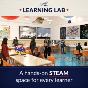 Interior rendering of learning lab