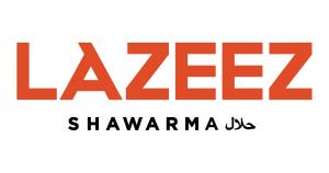 The logo for Lazeez Shawarma.