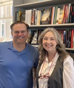 Author Sheldon Collins at River House Books, Carmel, California