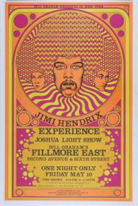 A $4000 Reward Is Offered For This Jimi Hendrix Fillmore East 5/10/68 Concert Poster