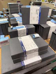 This is a photo of the UFO broadcast master tapes coming to aucton.