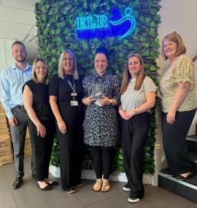 Emma Roberts with her award