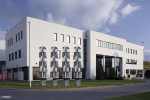 Rendering of Flower Turbines at a Building