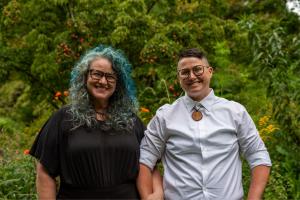 Co-authors of the Should I Stay or Should I Go Workbook, Nova and Grover Wehman-Brown. Photo by EP Li