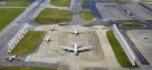 Flower Turbines at an Airport