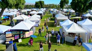 A few of the 200 plus artist booths at the Southwest Arts Festival in Indio, California