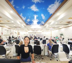 Elite Nail Spa Best of Georgia 2025 winner banner showing nail technician and client for back-to-back award in Acworth.