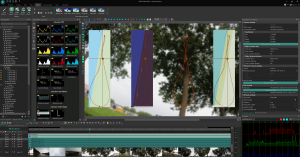 Screenshot of the GPS gauges configuration window in VSDC Free Video Editor. The interface shows options to select gauge type (like speed or altitude), adjust its position, set units and modify visual style