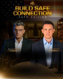 Portrait of Tiago Brunet and Rony Jabour standing side by side, featured as keynote leaders of the Build Safe Connection – Expo Edition, a major construction and leadership event in Massachusetts.