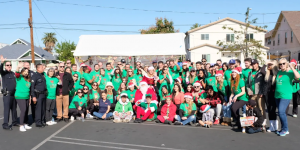 All of LATLC Volunteers, Newton Division LAPD, and LAFD excited for the Tenth Annual Comfort & Joy, "A Miracle on 34th Street" in Los Angeles