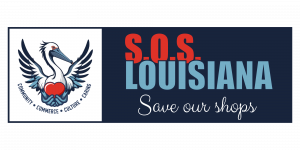 Save Our Shops Louisiana Logo with Pelican