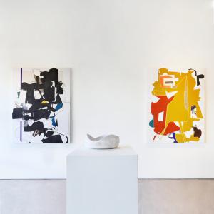 Aaron Wexler images with Yasha Butler Ceramics in Exhibit by Aberson Gallery