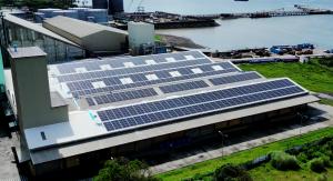 Industrial rooftop solar system engineered by Solaren for an AGI facility in a harsh coastal emerging-market environment.