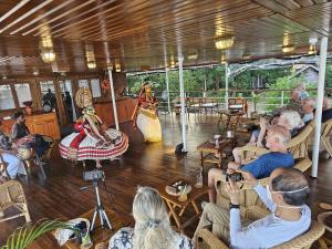 On board cultural experiences include Kathakali performance