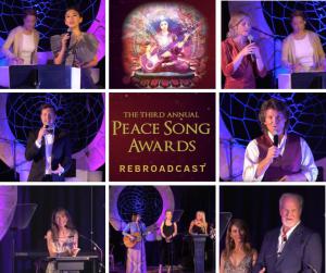 a collage of 3rd annual peace song award participants
