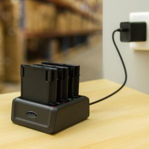 4-Slot Zebra TC70, TC72, TC75, TC77 Scanner Battery Charger Cradle